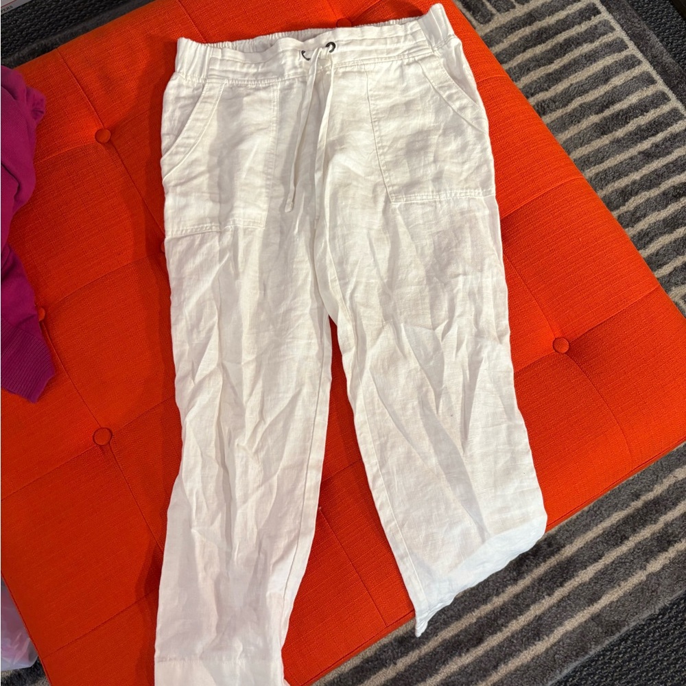 Athleta Cream Drawstring Pants